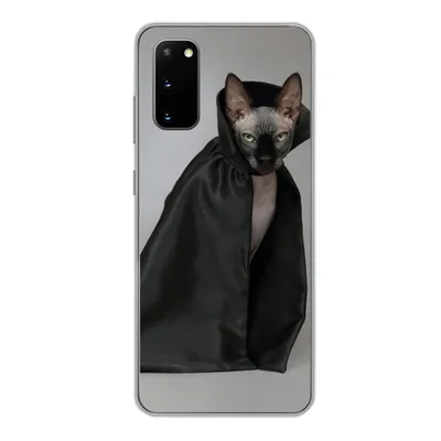 Produktbild von MuchoWow® Handyhülle Schutzhülle Hülle für Samsung Galaxy S20 Katze - Umhang - Schwarz Silikon Softcase Handy Hülle - Bild