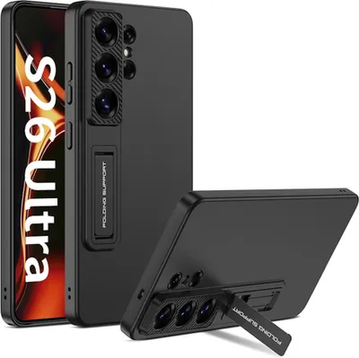 Produktbild von Handyhülle für Samsung Galaxy S26 Ultra Aufstellbar Kameraschutz Ständer Schwarz