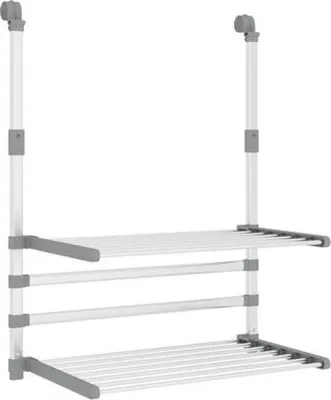 Produktbild von Zimilo Balkon Wäschetrockner aus Aluminium 54x25x42cm klappbar Trockengestell Türhänger Wäscheständer flexibel platzsparend