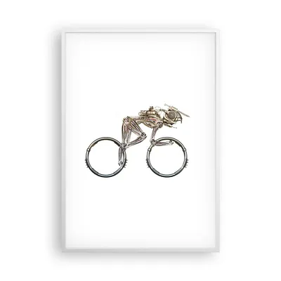 Produktbild von Gerahmtes Poster - Weißer Rahmen - Fahrrad Roboter Modern - 70x100 cm - Wand Bild - Wanddeko - Wandbilder - Kunstposter - Wandposter - Bilderrahmen - Bilder - Kunstdruck - Wandbild - P2WPA70x100-4194