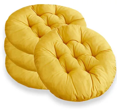Immagine prodotto di Set di 4 cuscini rotondi per sedie - 40 cm. Cuscini morbidi, adatti per interni ed esterni