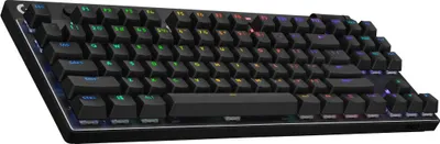 Produktbild von Logitech G PRO X TKL, Kabellos, RF Wireless + Bluetooth, Mechanischer Switch, QWERTY, RGB-LED, Schwarz