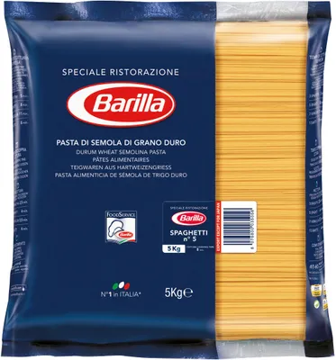 Produktbild von Barilla Spaghetti No. 5 Long těstoviny z tvrdé pšeničné krupice 5000g