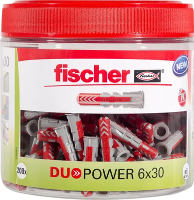 Immagine prodotto di fischer 535981 fischer DuoPower 6x30 Dose 2K 535981 Universaldübel-Sortiment Ø 6 mm x 30 mm, 200 St.