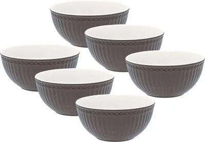 Produktbild von Greengate Alice Müslischale dark chocolate 0,45 l Set6
