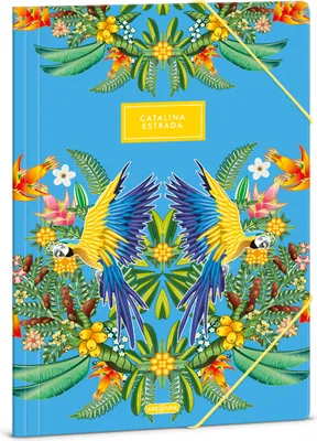 Produktbild von Ars Una Zeichnungs- Sammelmappe DIN A4 mit Gummizug und 3 Klappen, Catalina Estrada Araratiti, blau-gelb