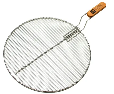 Image de Grille de cuisson en acier inoxydable pour barbecue à foyer, diamètre 47 cm