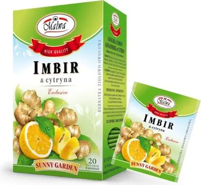 Obrázok produktu pre Bylinný a ovocný čaj Zázvor Citrón MSE 20 čajových vrecúšok