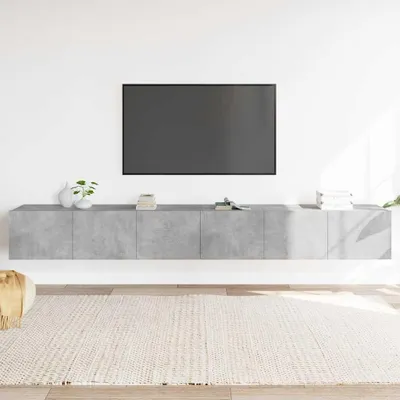 Produktbild von vidaXL 3-tlg. TV-Schrank-Set Betongrau Holzwerkstoff