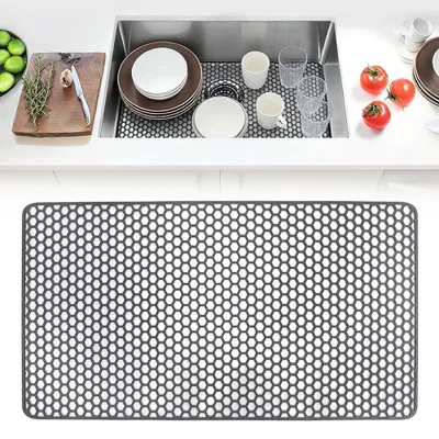 Zdjęcie produktu dla Omgoods - Mata do zlewu silikonowa, 72 x 40 cm - Antypoślizgowa ochrona zlewu
