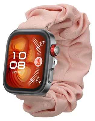 Produktbild von kwmobile Ersatz Armband kompatibel mit Huawei Watch Fit 4 Pro / Watch Fit 4 Band - Smartwatch Scrunchie Strap Altrosa - Kompatibel mit Airtag
