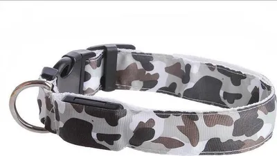Immagine prodotto di CHPN - Collare LED - Collare per cani - Collare - Camouflage - Taglia M - 45-52 cm - Collare per animali - Collare - Collare luminoso - Passeggiate sicure con il cane