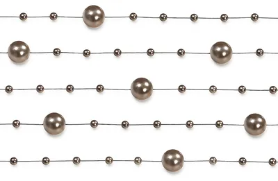 Produktbild von Perlenkette 8mm x 1,3m Kunststoff 5 Stück Cappuccino