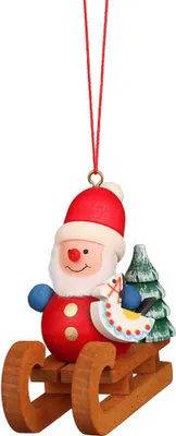 Produktbild von Christbaumschmuck Weihnachtsmann auf Schlitten (5,8cm) von Christian Ulbricht