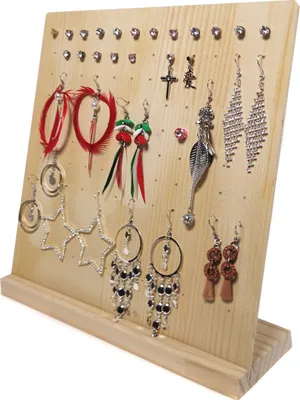 Produktbild von Ohrringständer Ohrringhalter Schmuckständer Ohrstecker Ständer Holz