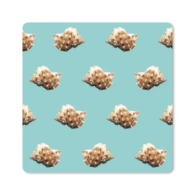 Produktbild von MuchoWow® Mauspad Mousepad Muscheln - Muster - Grün 30x30 cm - Mousepads - Maus Mat - Pad - Mausunterlage - Gaming