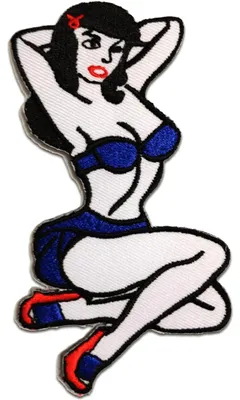 Obrázok produktu pre Nášivka / nažehlovačka - Sexy žena - nažehľovacia nášivka nažehľovacia nášivka, veľkosť: 6,3 x 11,5 cm
