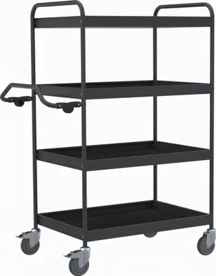 Produktbild von Kongamek ergonomischer Etagenwagen mit 4 Böden in Dunkelgrau