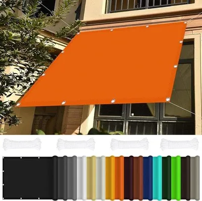 Image de Parasol d'extérieur - Protection UV - Parasol imperméable en polyester - 180 x 340 cm - Orange