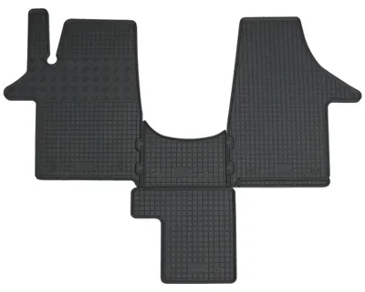Gummifußmatten 4-teilig für VW T5 / T6 (2003-2019), Fahrzeuge mit 2 Einzelsitzen