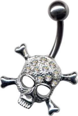 Produktbild von Bauchnabelpiercing: Piercing Titan Totenkopf