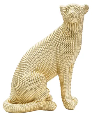 Immagine prodotto di Scultura Leopardo Gold in resina dorata