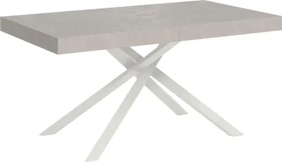 Immagine prodotto di ITYHOME - Tavolo allungabile 160/420X90 cm Karida cashmere gambe bianche