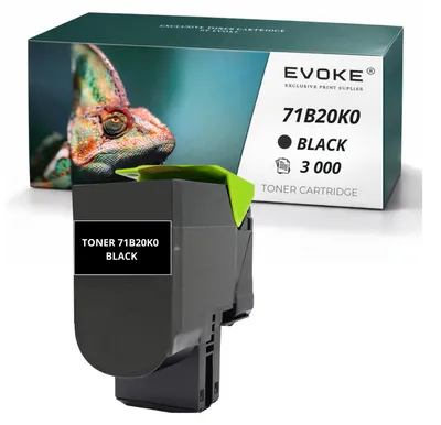 Obrázok produktu pre Kompatibilná tonerkartuša Evoke pre tlačiarne Lexmark CS317BK 71B20K0, čierna, výtlačnosť 3000 strán, kompatibilná s modelmi CX317, CX417, CX517, CS317 a CS417