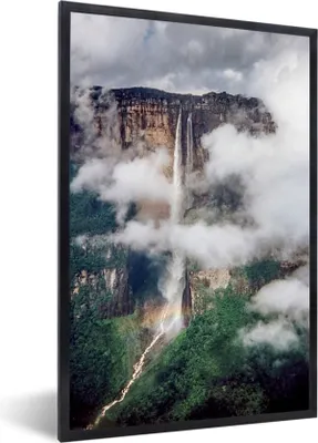 Produktbild von MuchoWow® MuchoWow® Gerahmtes Poster Wolken umgeben die Landschaft des Canaima-Nationalparks 40x60 cm - Poster mit zchwarzem Bilderrahmen - Papierdruck - Wandbilder