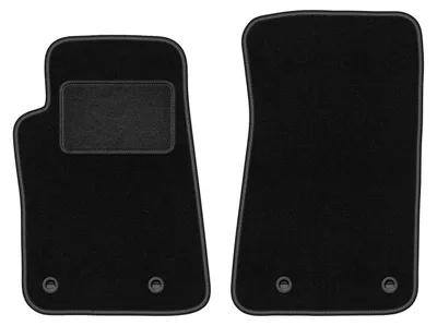 Produktbild von Velours-Fußmatten Vorne passend für Chevrolet Camaro V (0, Bj. 2006-2015) –  schwarz, passgenau, mit Befestigungen set 2 Stk. - STANDARD
