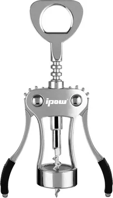 Produktbild von Ipow Multifunktions-Korkenzieher, Flaschenöffner aus Zinklegierung für Weinflaschen, Flaschendeckel, Korken und Flaschen