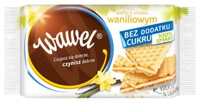 Produktbild von Wawel Vanillewaffeln ohne Zucker 110 g