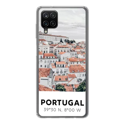 Produktbild von MuchoWow® Handyhülle Schutzhülle Hülle für Samsung Galaxy A12 Portugal - Europa - Rot - Silhouette Silikon Softcase Handy Hülle - Bild