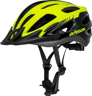 Produktbild von Airtracks Fahrradhelm Master RD-10 Schwarz Neon Größe L/XL 58cm-62cm / für Herren und Damen - EPS-Körper + IN MOULD