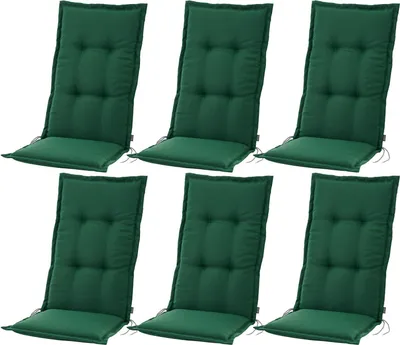 Produktbild von BURI Auflage Hochlehner Niederlehner für Gartenstühle Sesselauflagen Polster Gartenstuhlauflagen Stuhlkissen