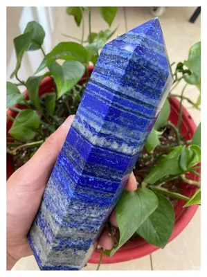 Zdjęcie produktu dla Naturalny kryształ wandy z lapisu lazuli i kwarcu
