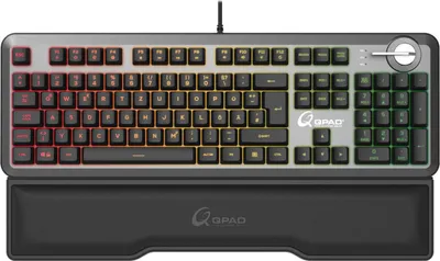 Produktbild von QPAD MK-95 - Tastatur - mit Lautstärkerad - backlit