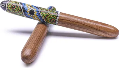 Immagine prodotto di Clapsticks aborigeni - clave in legno con motivo tradizionale