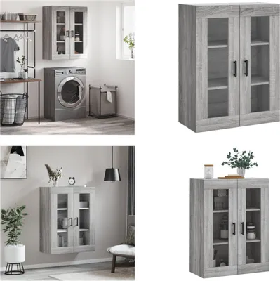 Immagine prodotto di vidaXL Armadio a muro Grigio Sonoma 69,5x34x90 cm - Armadio a muro - Armadio a muro - Armadio - Armadio portaoggetti