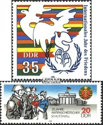 Produktbild von Briefmarken DDR 1986 Mi 3036,3037 (kompl.Ausg.) postfrisch Internationales Jahr des Friedens
