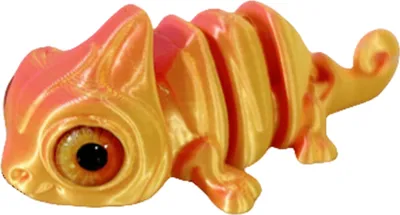 Produktbild von 3D-gedruckte Eidechsenfigur mit beweglichen Gelenken, Mini-Cabrite-Figur, bewegliches Tiermodell, Spielzeug, Dekoration für Zuhause, Büro, Bücherregal oder Schreibtisch.