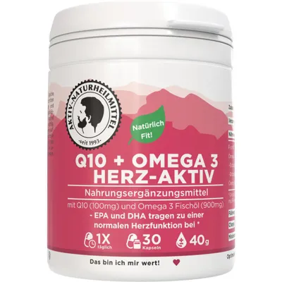 Produktbild von Aktiv Naturheilmittel Q10 + Omega 3 Herz-Aktiv