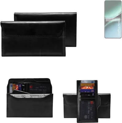 Produktbild von K-S-Trade Handy Hülle kompatibel mit OnePlus Nord 4 Schutz Hülle Tasche Schutz Case Handytasche Kunstleder schwarz, 1x