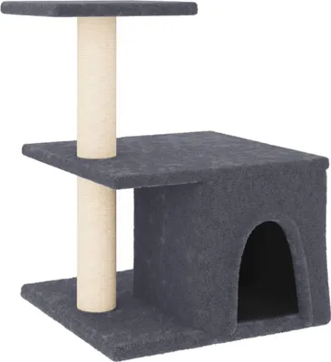 Obrázok produktu pre vidaXL Strom pre mačky so sisalovými škrabadlami tmavosivý 48 cm