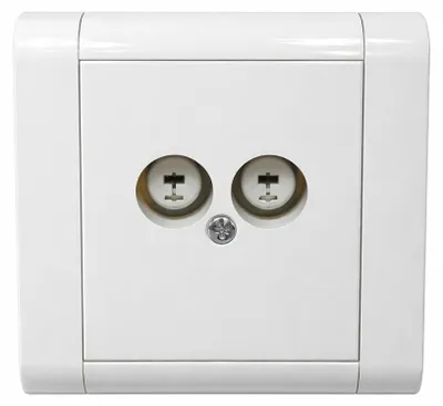 Productafbeelding van NOVACLIP stereo-luidsprekerdoos volgens DIN 41529, inclusief frame, inbouw, wit