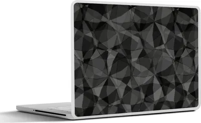 Produktbild von MuchoWow® Laptop Aufkleber Sticker Cover Schwarz - Mosaik - Abstrakt - Muster 25x18 cm - Laptop-Deko