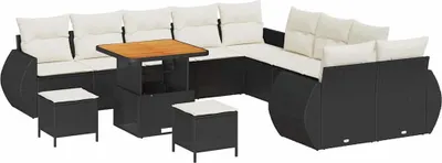 Produktbild von vidaXL Garten-Sofa-Set 13 stk. 13-Sitzanzahl Schwarz und Creme
