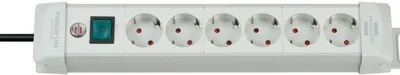 Produktbild von Brennenstuhl Premium-Line Steckdosenleiste 6-fach lichtgrau 3m H05VV-F 3G1,5, 1955560100