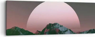 Produktbild von Bild auf Leinwand - Leinwandbild - Einteilig - Landschaft Berge Sonne - 90x30cm - Wand Bild - Wanddeko - Wandbilder - Leinwanddruck - Bilder - Wanddekoration - Leinwand bilder - AB90x30-4320