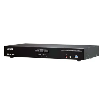 Produktbild von ATEN CS1842 2-Port 4K HDMI KVM Switch mit Audio & USB 3.0, schwarz